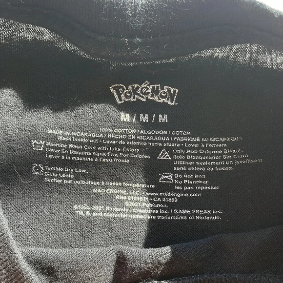 Nintendo Pokemon Eevee Evolutions Eeveelutions Black Size medium Shirt - Picture 6 of 6